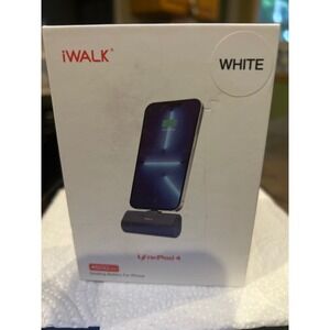 iWALK LinkPod 4 Portable Charger 4500mAh Docking Battery for iPhone White